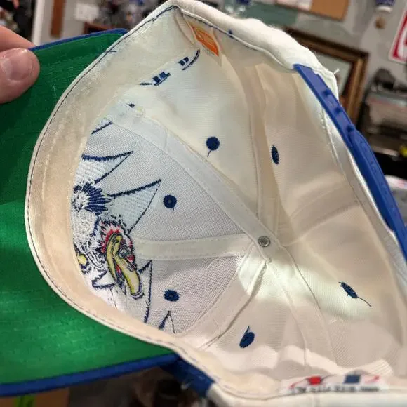 Vintage KU Kansas Jayhawks Logo Athletic Sharktooth SnapBack Hat Cap shark tooth